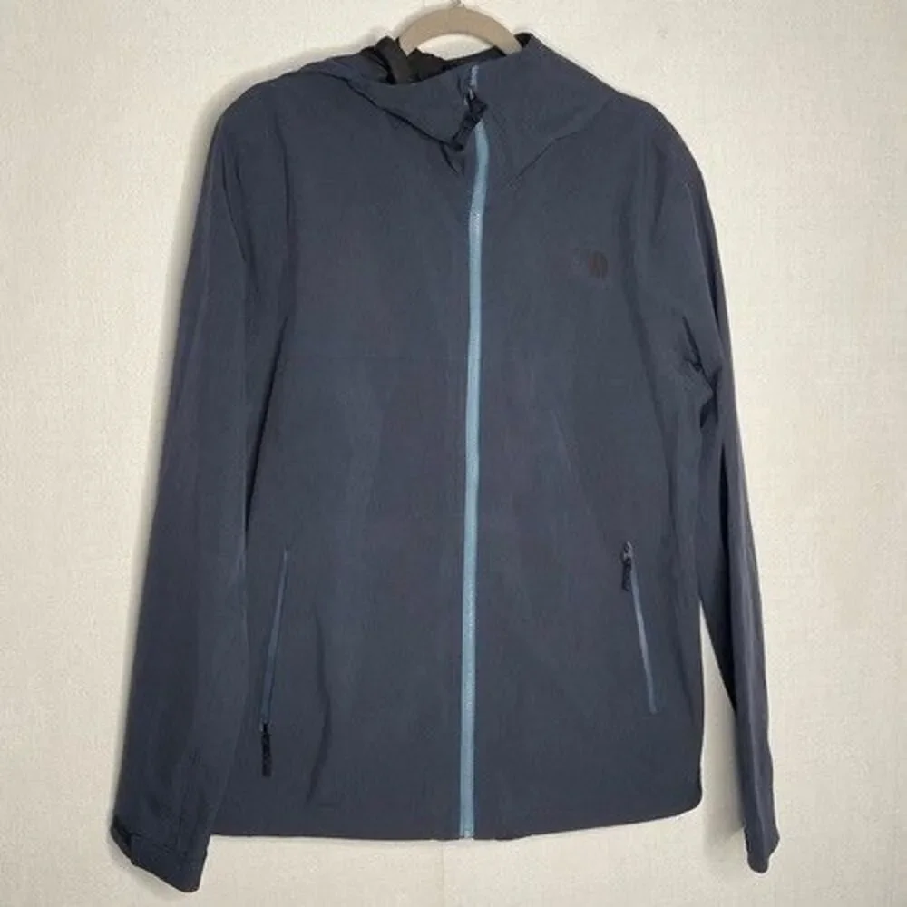 NWT The North Face DryVent Hooded Full Zip Barr Lake Jacket Men Size‎ M Navy